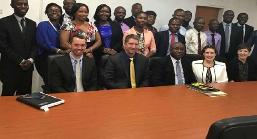 Attendees at a steering committee meeting